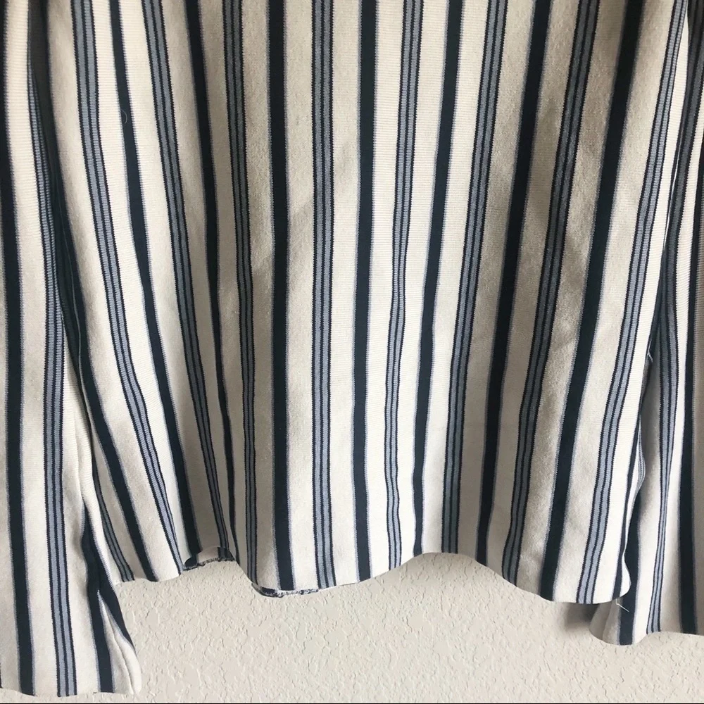 Ann Taylor Silk Blend Striped Wide Sleeve Knit Sweater Top
